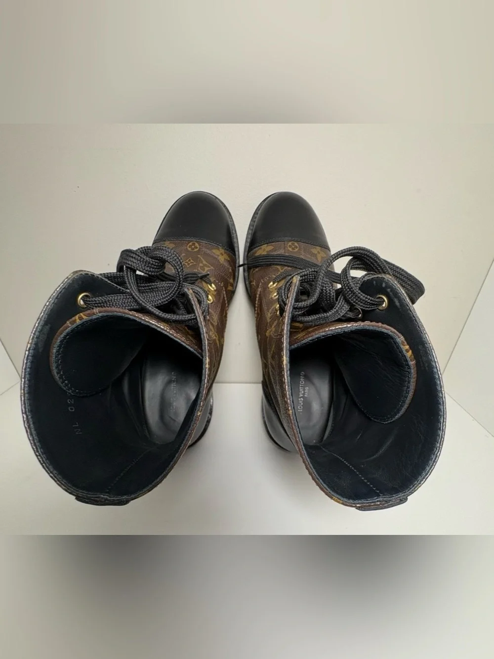 Louis Vuitton Wonderland Flat Ranger Monogram Combat Boots
